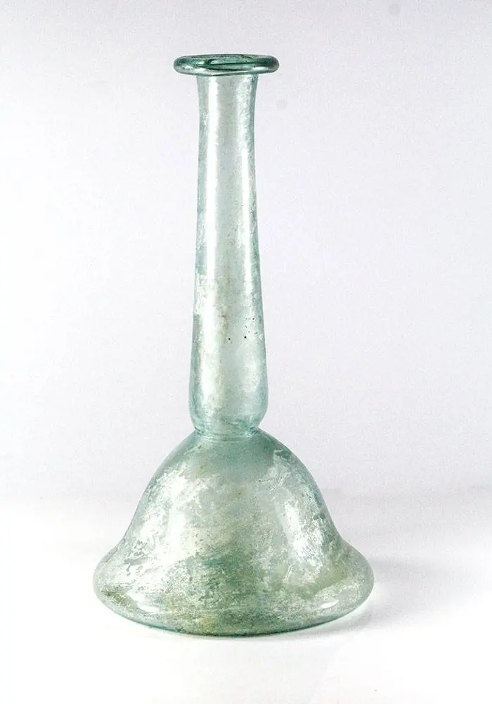 Roman Bell-Form Unguentarium in Glass, 2nd Century CE