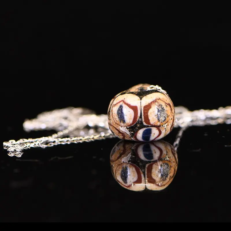 Roman Glass Eye Bead Converted to a Pendant, 1st Century CE