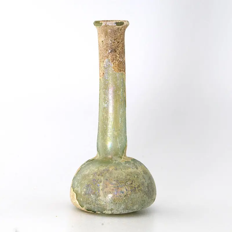 Roman Imperial Tall Unguentarium in Blown Glass (1st Century CE)