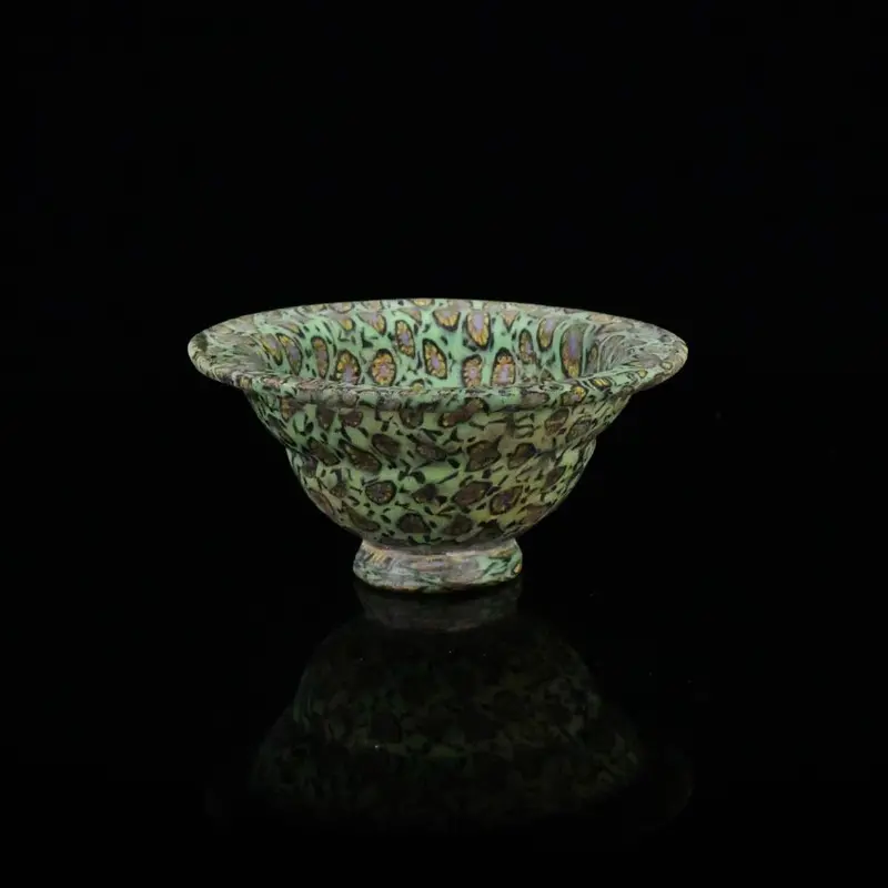 Roman Millefiori Glass Libation Vessel, Early Imperial Period (1st–2nd Century CE)