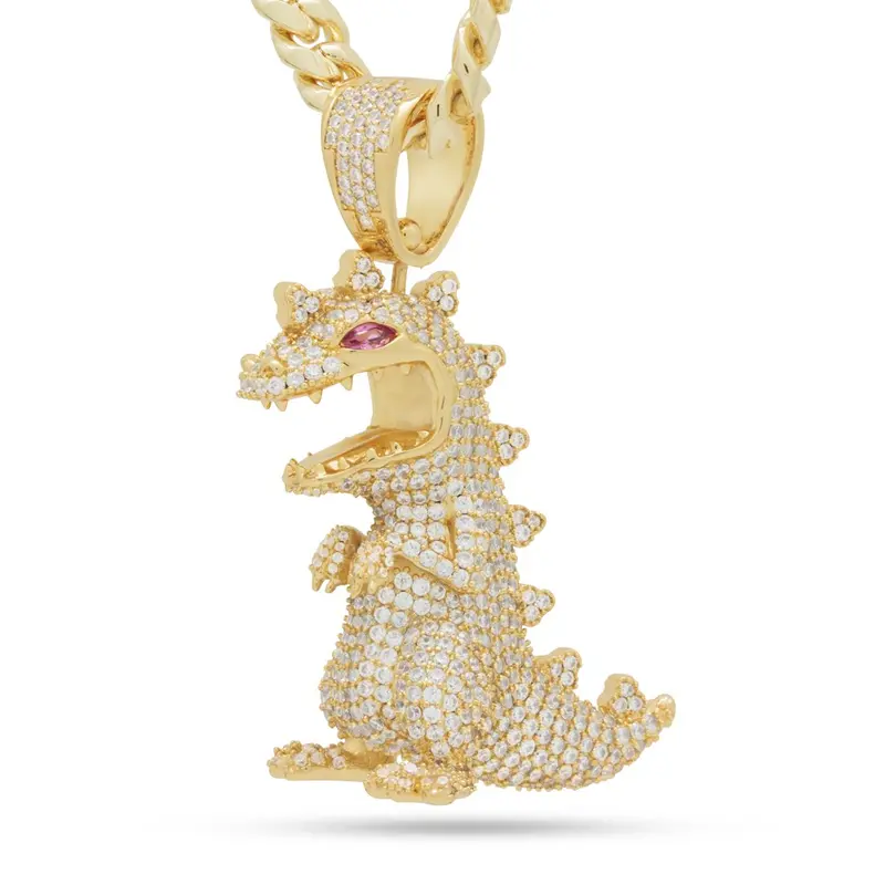 Rugrats Reptar Pendant Necklace – Iced King Ice Edition