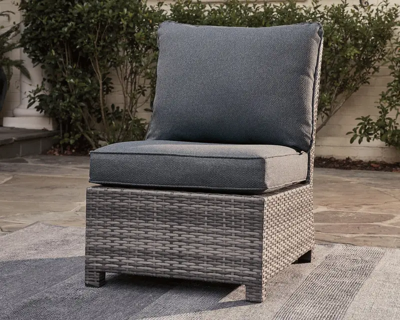 Salem Beach Armless Outdoor Lounge Chair with Cushion