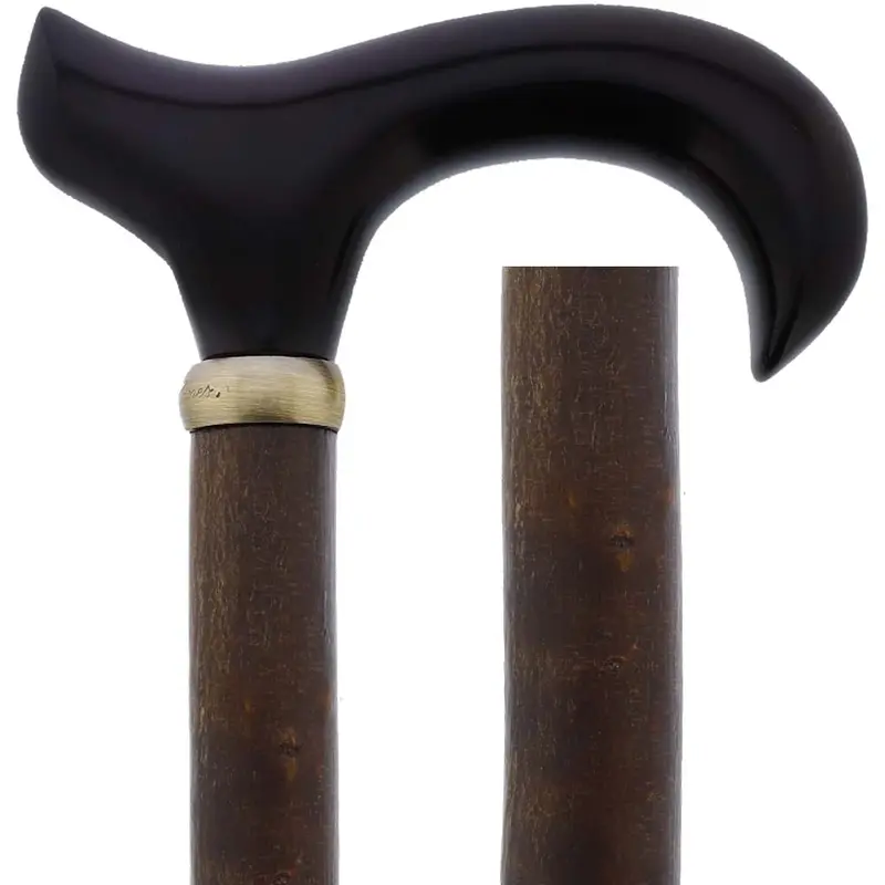 Sandalwood Wide-Handle Cane with Blackthorn Shaft – Limited Scratch & Dent Supply