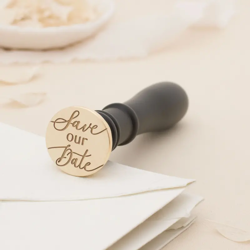 ‘Save the Date’ Cursive Wax Seal Stamp