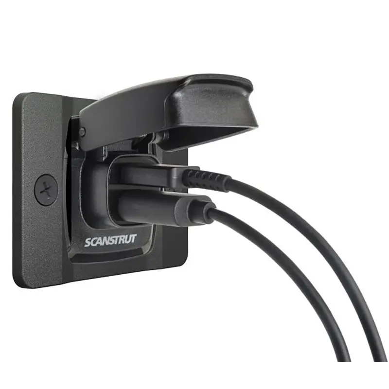 Scanstrut Flip Pro USB Charging Socket – Dual USB-A/USB-C, 12V/24V, Front-Mount Bezel