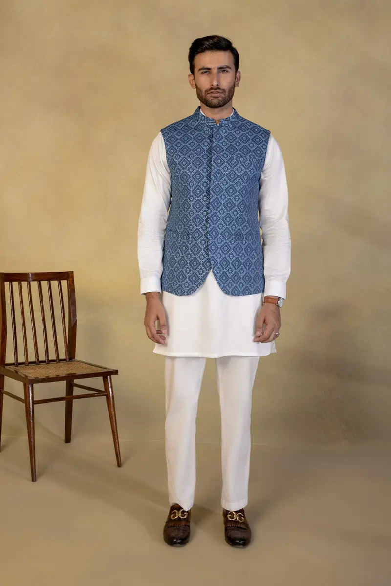 Schiffli-Embroidered Waistcoat – Sophisticated Layering Piece
