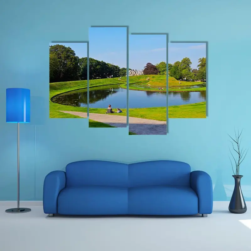 Scottish National Gallery Garden Scene Canvas Print