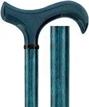 Scratch & Dent Blue 3D Diamond Carbon Fiber Derby Cane – Adjustable Height – Model V1845