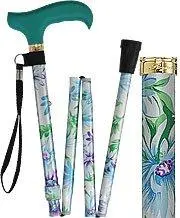 Scratch & Dent Glorious Gardens Themed Adjustable Folding Cane – Botanical-Inspired Style – Model V1811