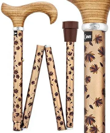 Scratch & Dent Zebrano Wood Handle Derby Cane – Aluminum Adjustable Shaft with Silver Collar – Model V1776