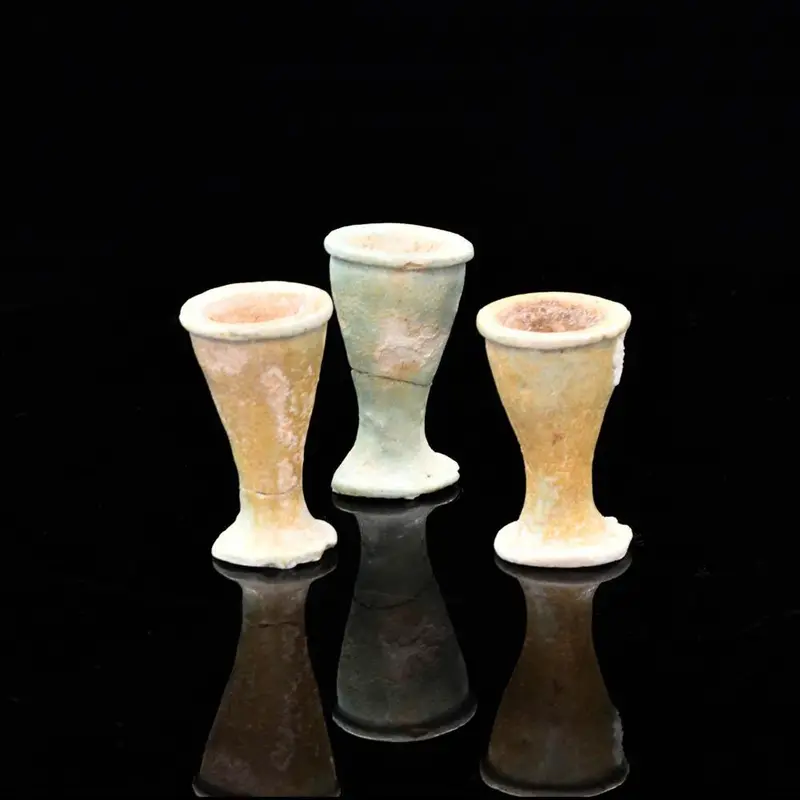Set of Three Egyptian Offering Cups, Late Period (26th Dynasty), 664–525 BCE