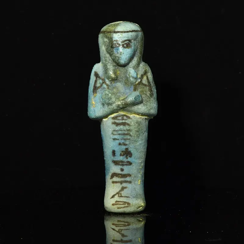 Shabti Figure of Tjenet-Osorkon, Faience, 21st Dynasty, ca. 1069–945 BCE