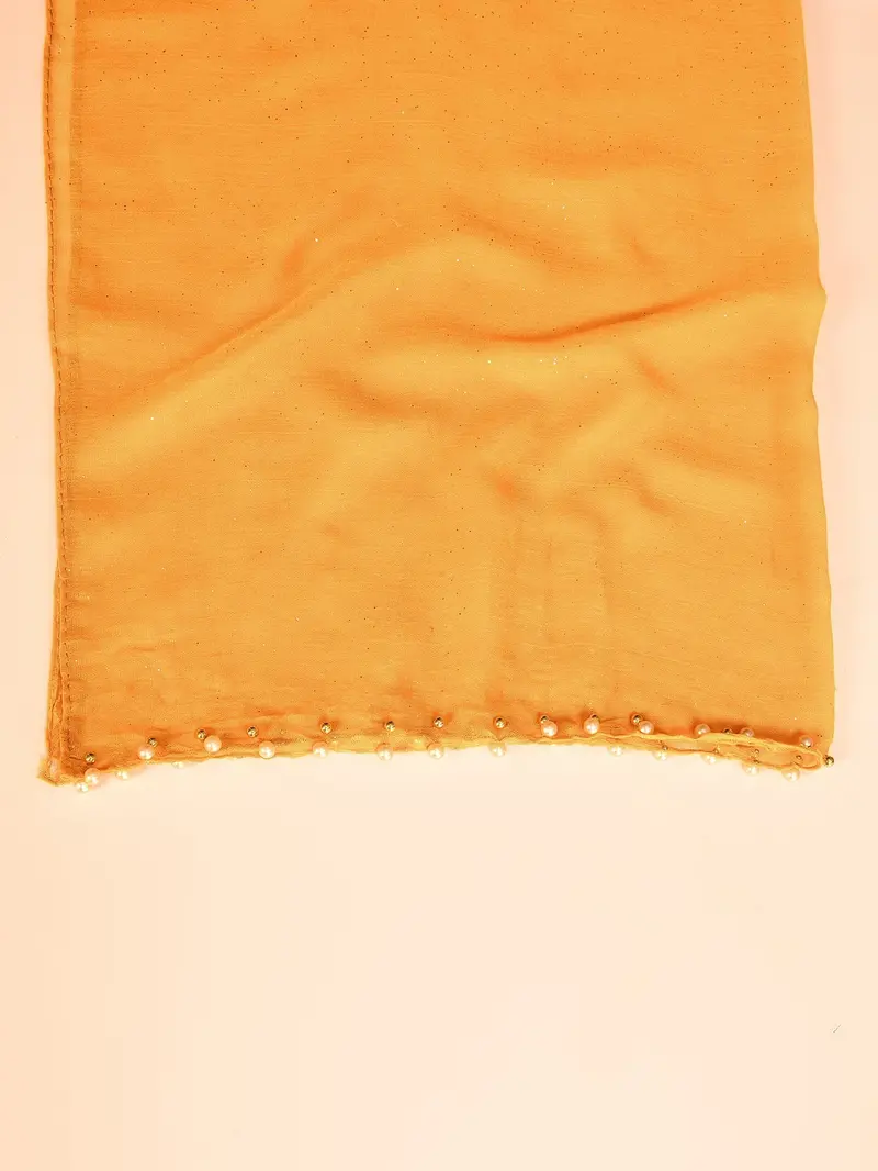 Shimmering Pearl-Blend Viscose Scarf