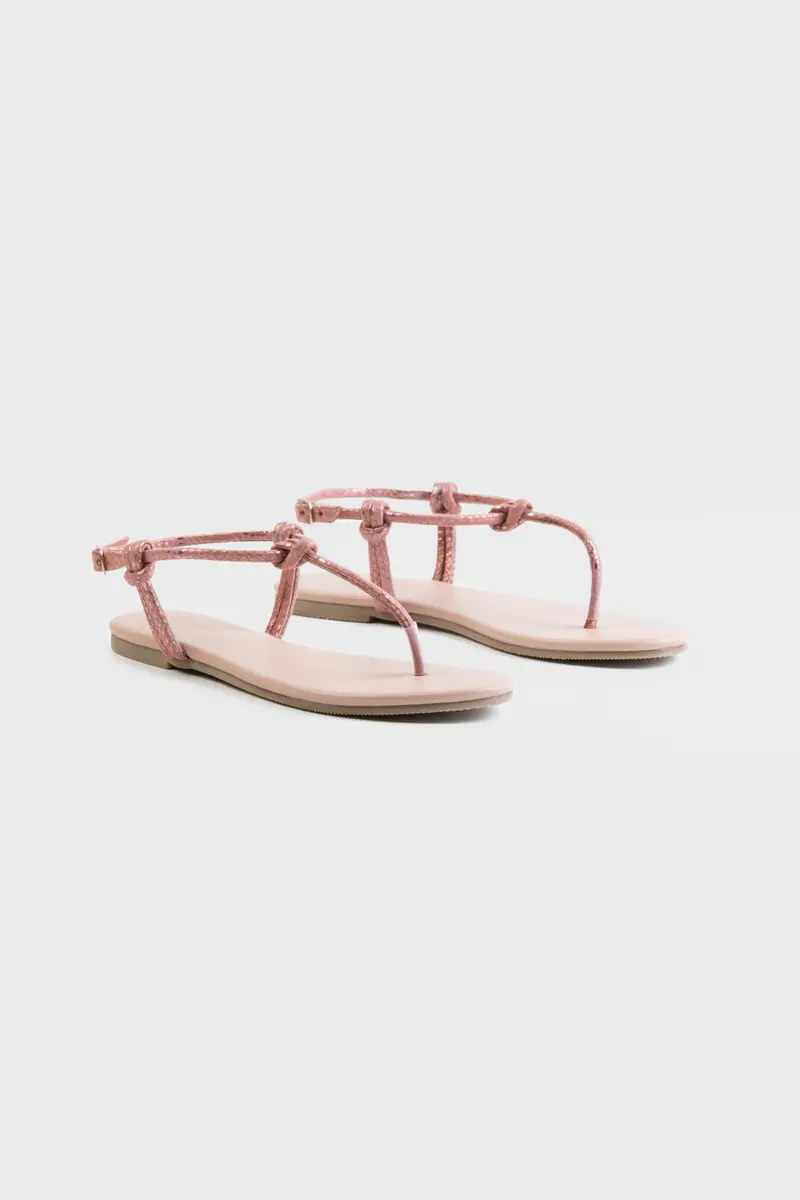 Shimmery Pink Sandals – Glitter-Finish Casual Footwear