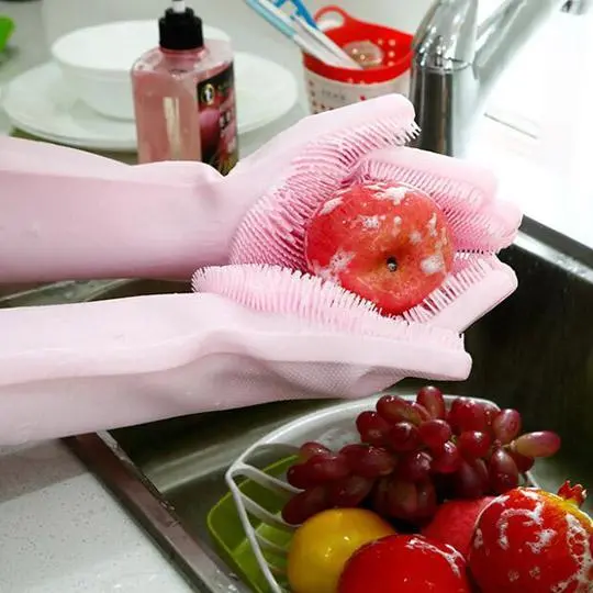 Silicone Cleaning Gloves – Pair