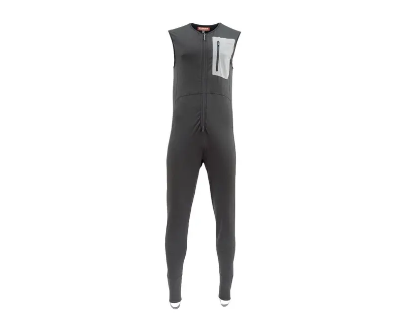 Simms Fleece Midlayer Bib Pant in Raven Black