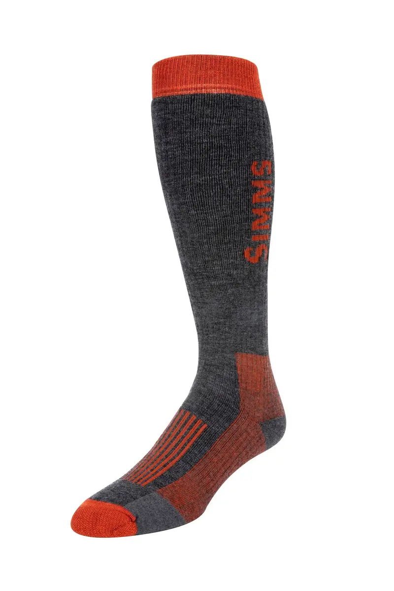 Simms Merino Midweight OTC Sock in Carbon Grey