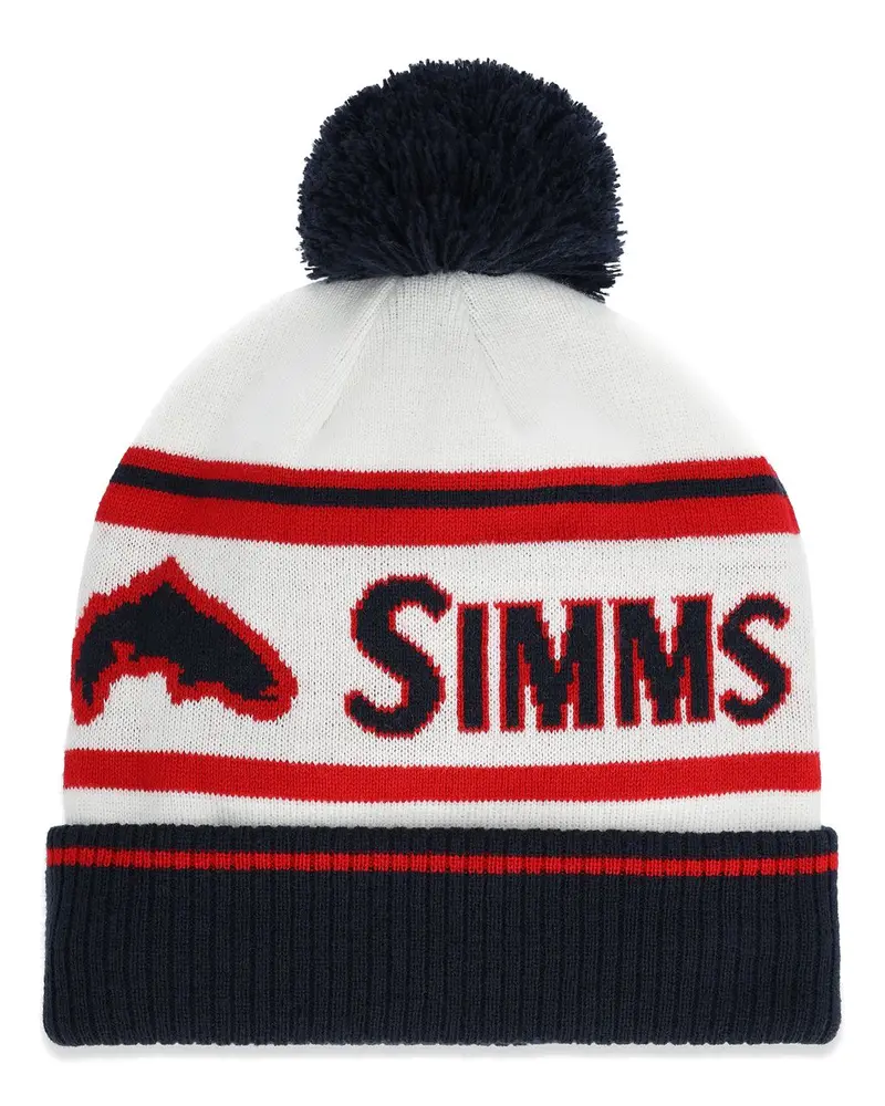 Simms Tip-Up Pom Beanie – Americana Design