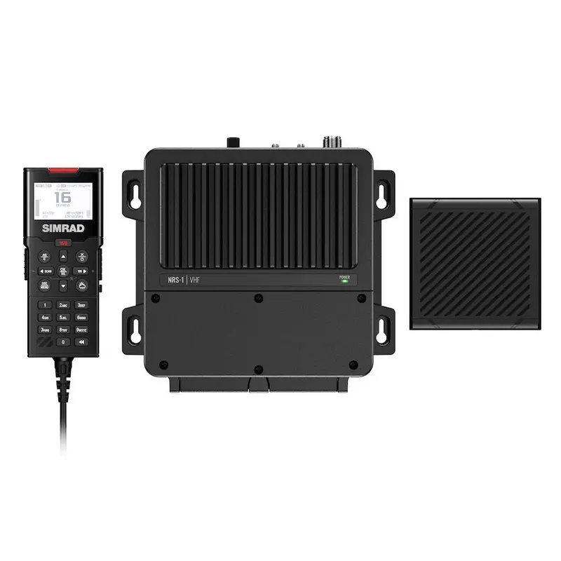 Simrad RS100 VHF Radio Black Box with Handset and External Speaker (Model 000-15643-001)