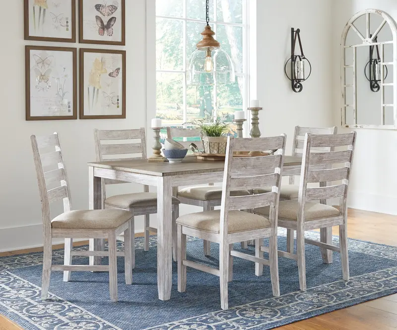 Skempton Extendable Dining Table with 6 Matching Chairs (7-Piece Set)
