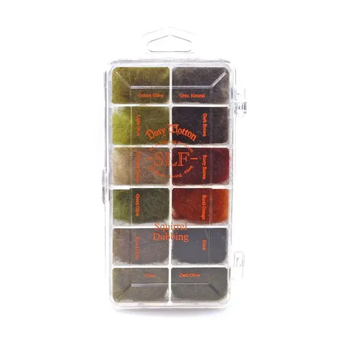 SLF Squirrel Dubbing Dispenser – 12-Color Kit