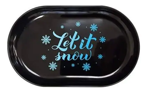 Snow-Themed Rolling Tray – Winter-Inspired Prep Surface
