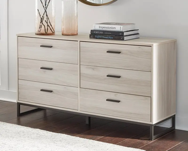 Socalle 6-Drawer Dresser with Clean Lines