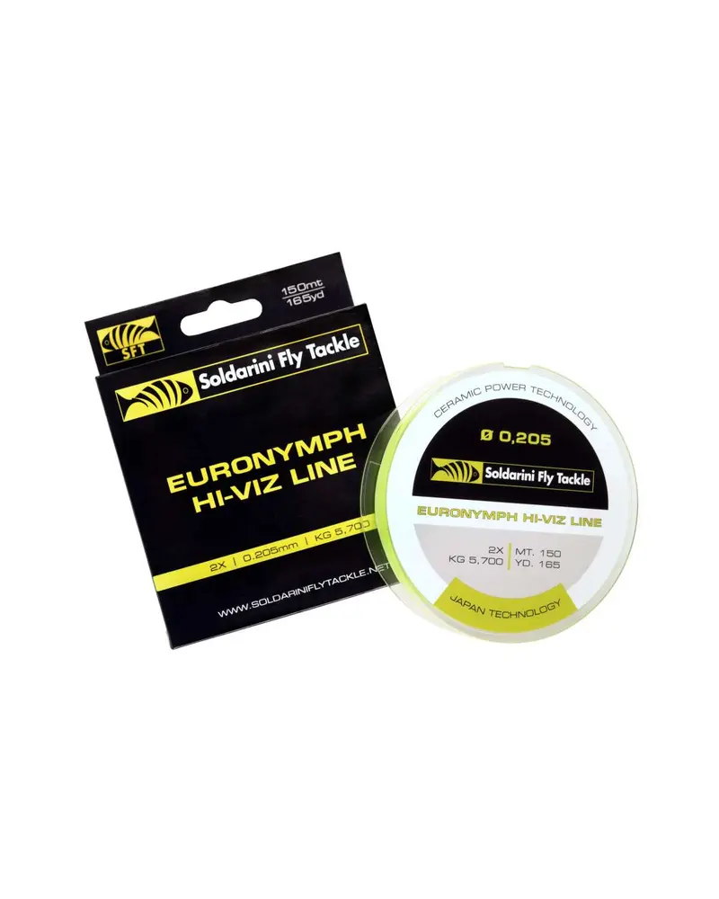 Soldarini Euronymph Hi-Vis Fluorocarbon Leader – 150m