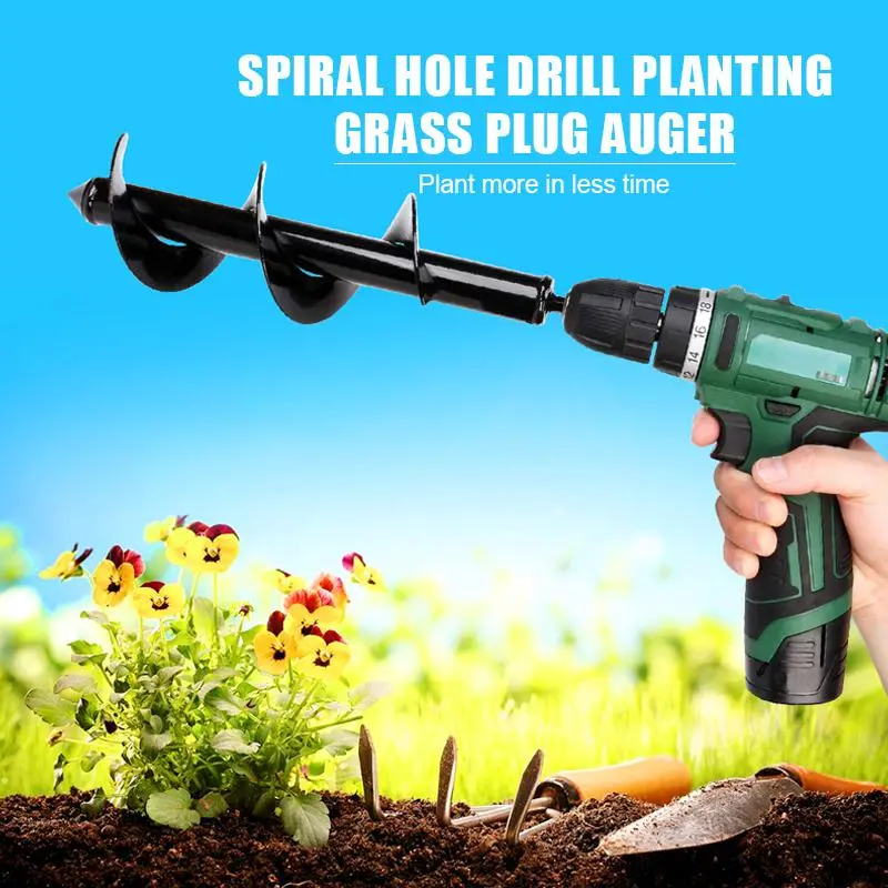 Spiral Auger Drill Bit – Lawn Aeration & Planting Tool