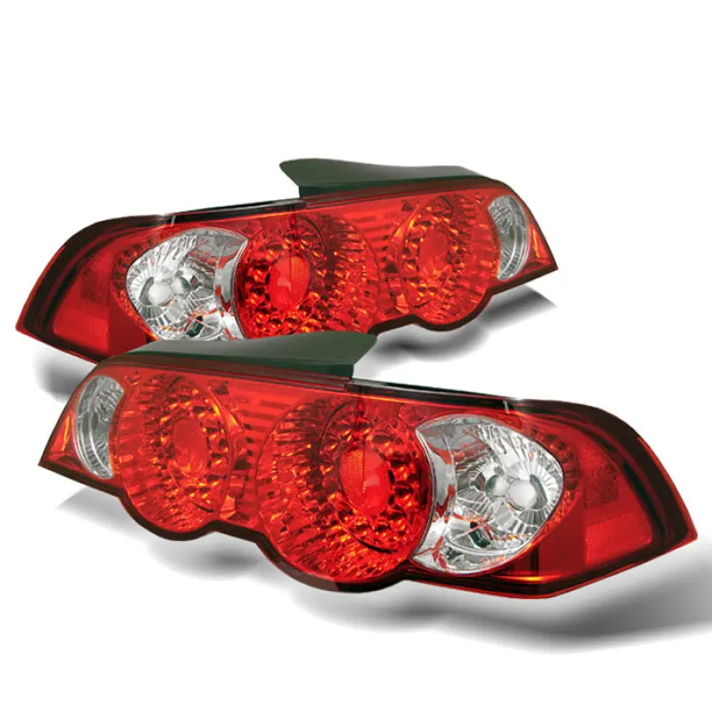 Spyder LED Tail Lights for Acura RSX (2002–2004) — Red Lens with Clear Housing (ALT-YD-ARSX02-LED-RC)