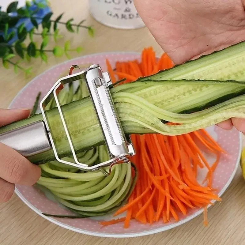 Stainless Steel Multi-Function Peeler – Julienne, Grater & Slicer Tool