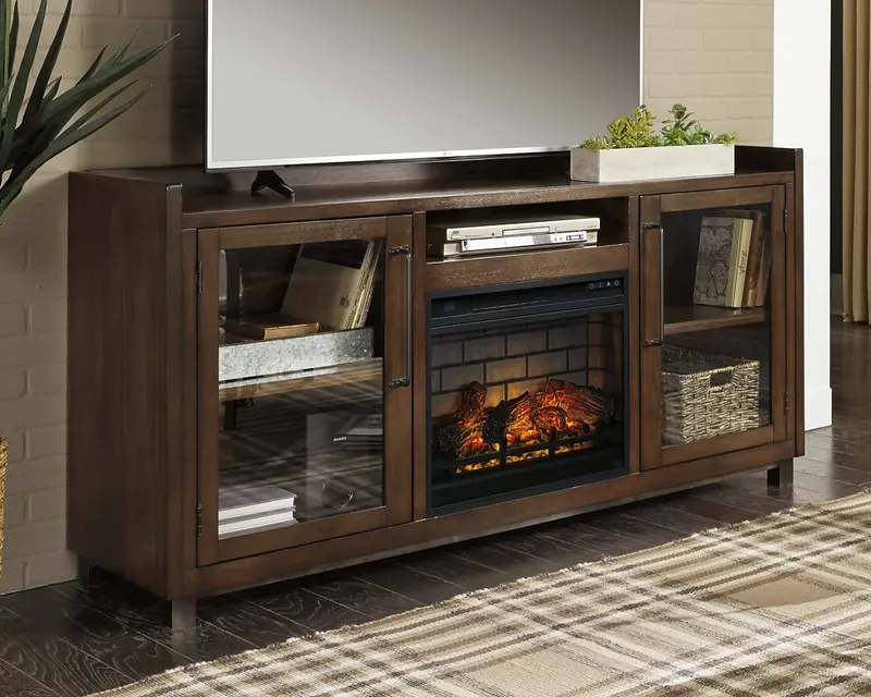 Starmore 70-Inch TV Stand with Built-in Electric Fireplace