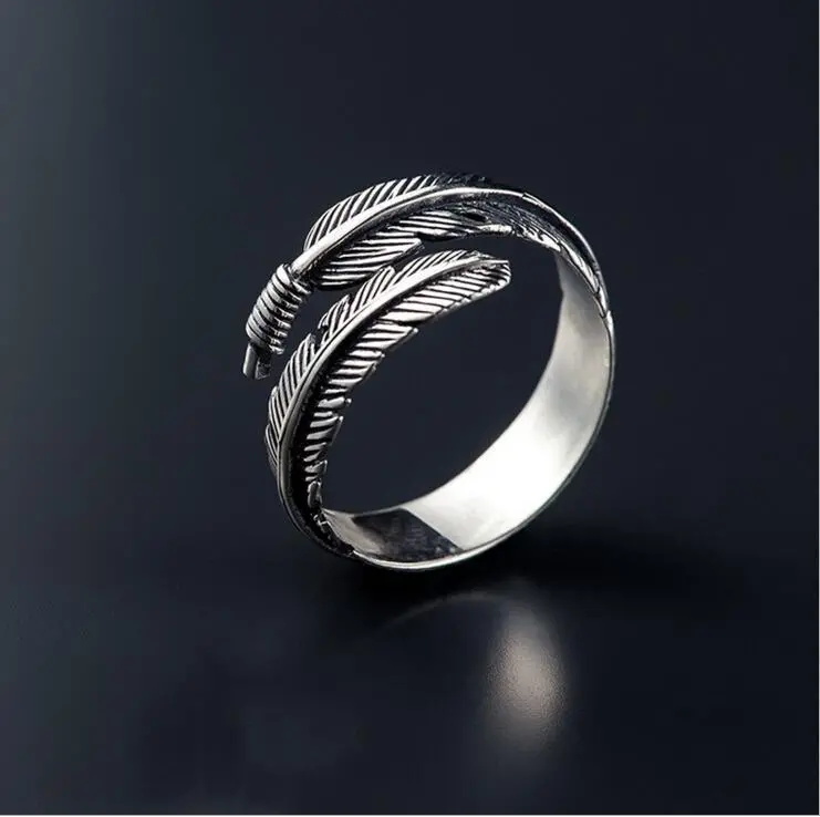 Sterling Silver Open Feather-Design Rings