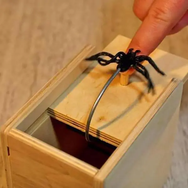 Surprise-Effect Wooden Puzzle Box with Hidden Compartment
