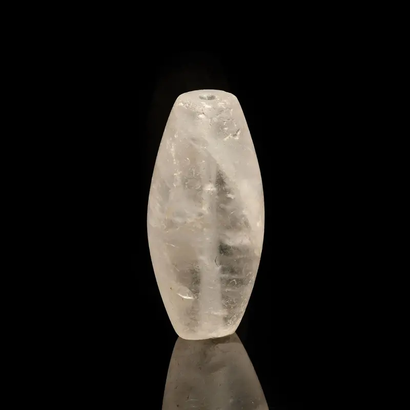 Tairona Quartz Bead, Pre-Columbian Colombian Ornament, First Millennium CE