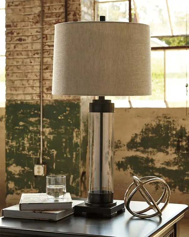 Talar Ceramic Table Lamp with Fabric Shade