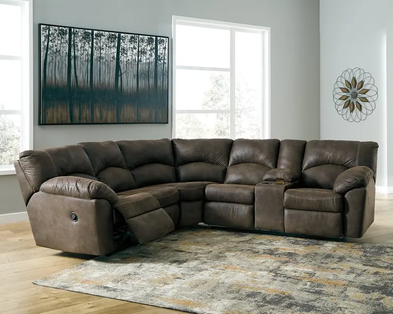 Tambo Reclining Sectional Sofa (2-Piece L-Shaped Configuration)