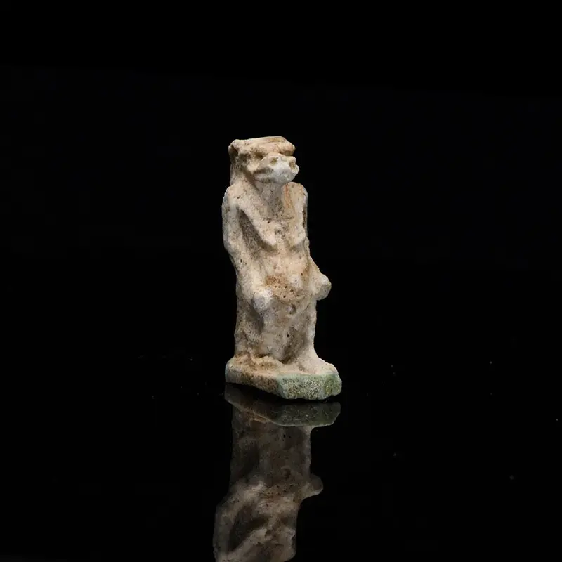 Taweret Protective Amulet, Egyptian Faience, Late Period, ca. 664–332 BCE