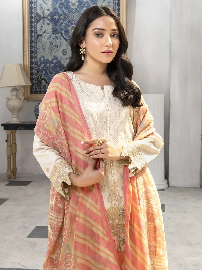 Three-Piece Embroidered Lawn Suit Collection