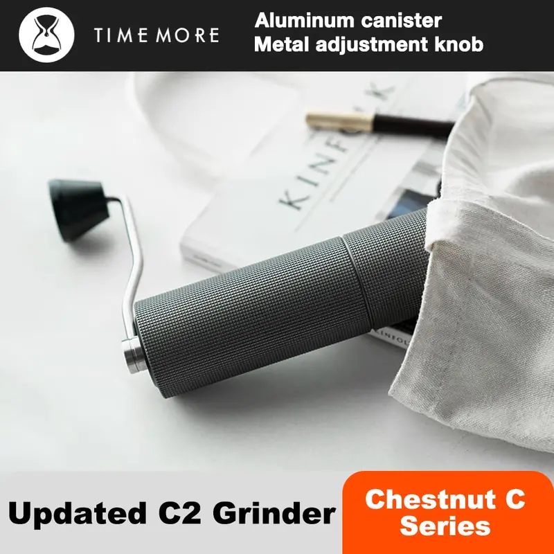 TIMEMORE Chestnut C2 Manual Coffee Grinder – Precision Hand Mill with Dual Bearings for Consistent Espresso Grinds