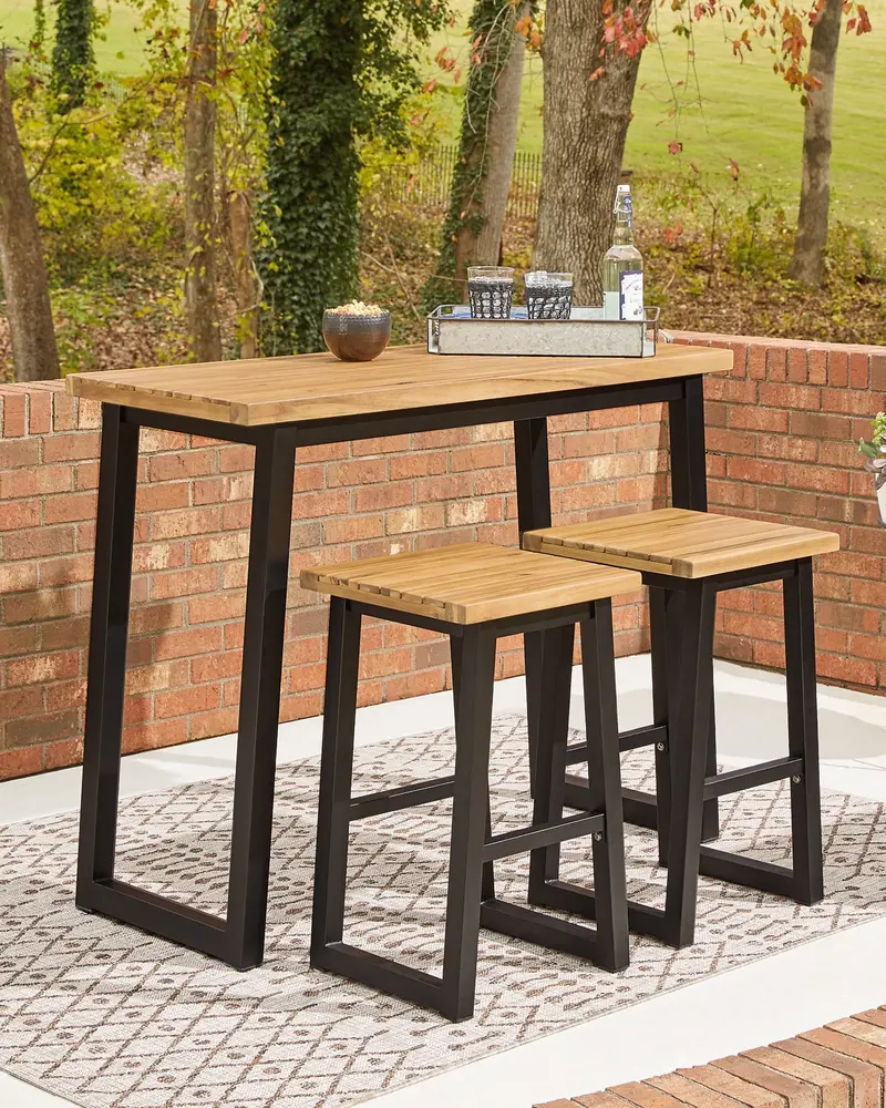 Town Wood Outdoor Counter-Height Dining Set – 3-Piece