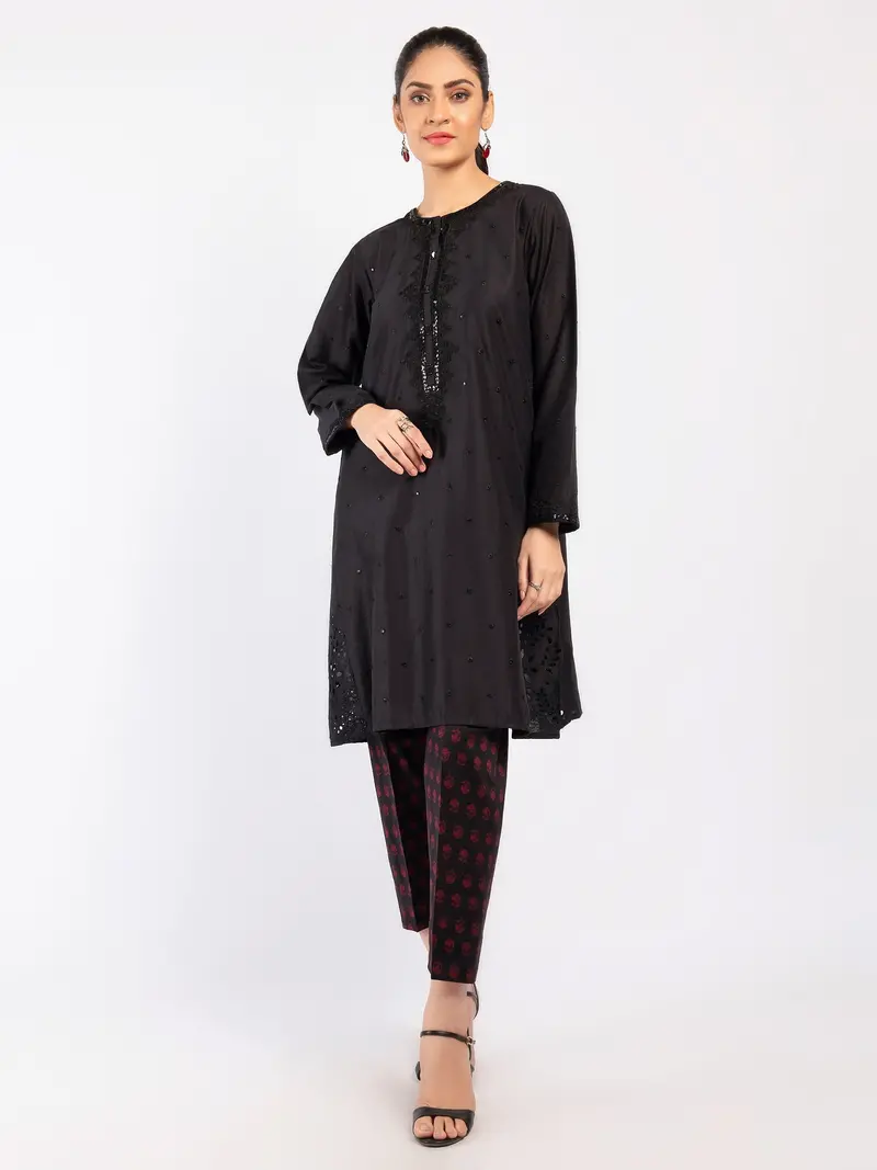 Traditional Embroidered Cambric Suit