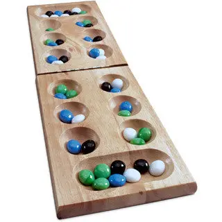 Traditional Wooden Mancala Board Game