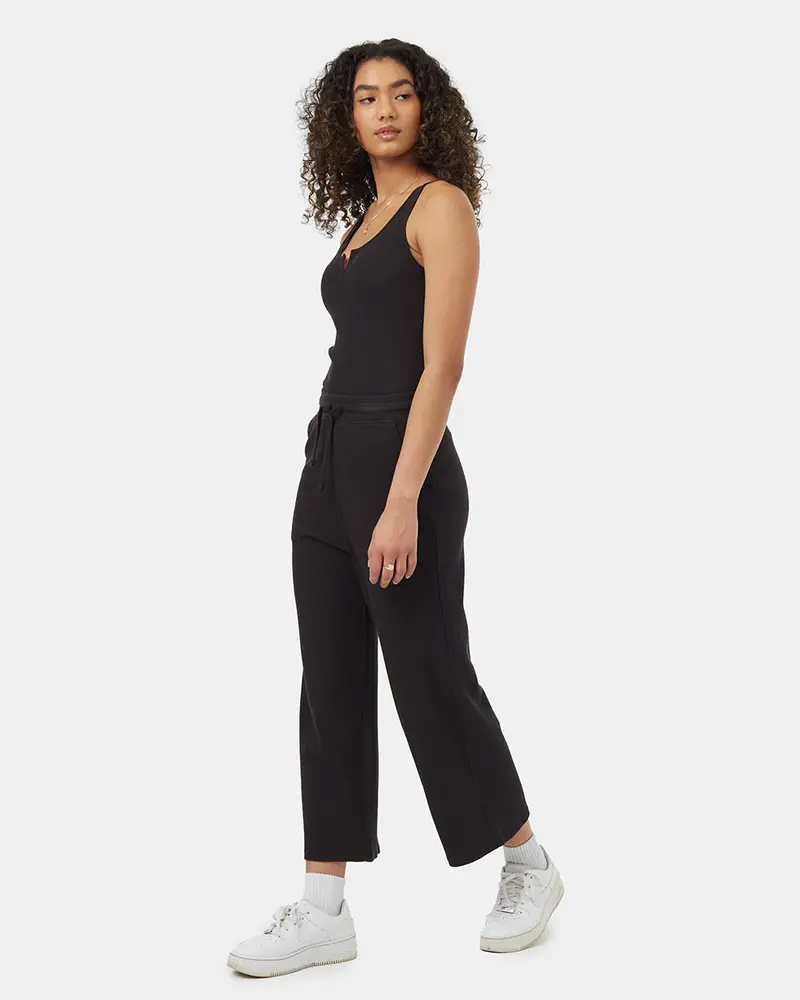 TreeWaffle Cropped Wide-Leg Pant