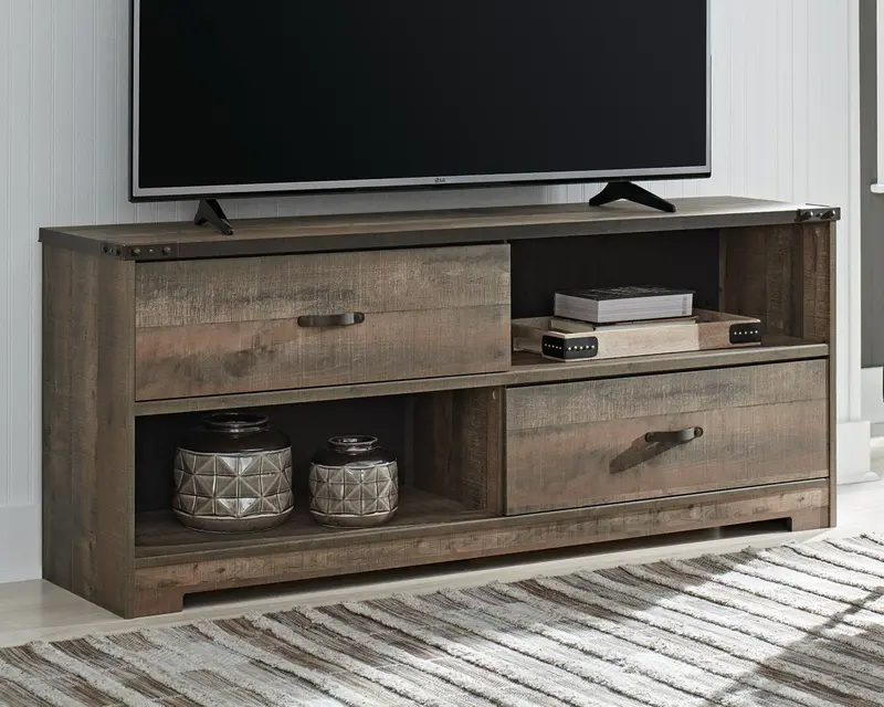 Trinell 59-Inch Media Stand with Open Shelving