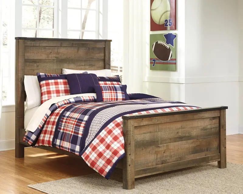Trinell Full-Size Panel Bed Frame Only