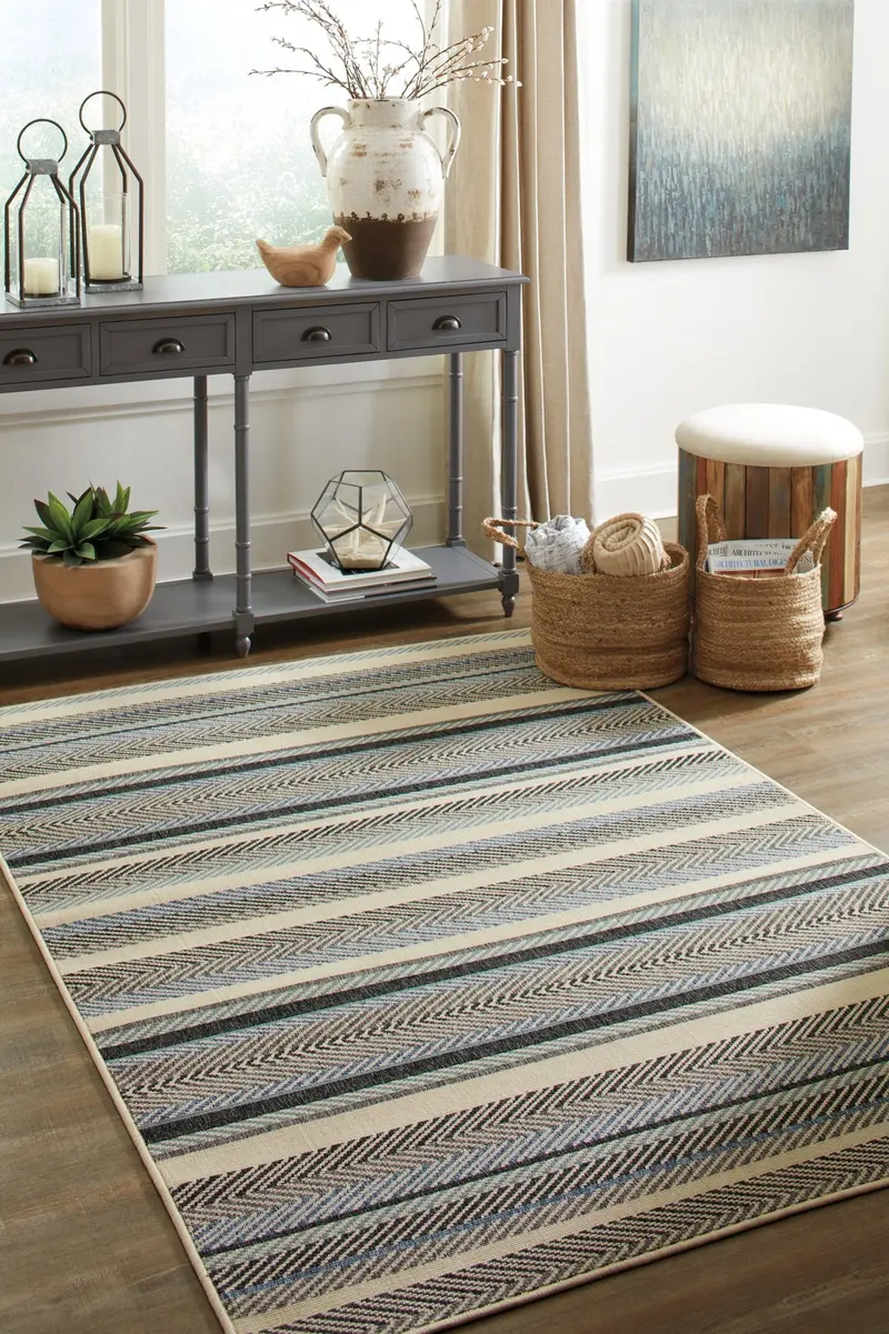 Troost Natural Fiber Area Rug – 5′ x 7′ Indoor/Outdoor Friendly Design