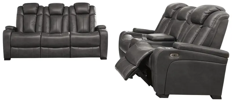 Turbulance Contemporary 2-Piece Living Room Set (Sofa + Loveseat)