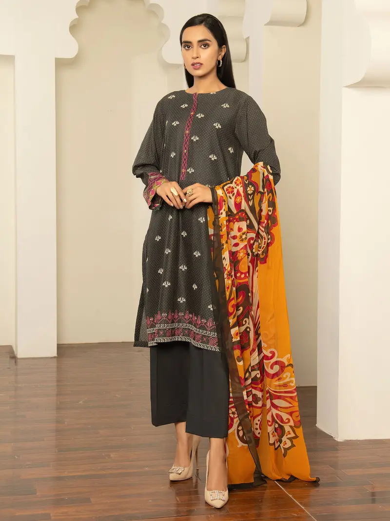 Two-Piece Embroidered Lawn Ensemble