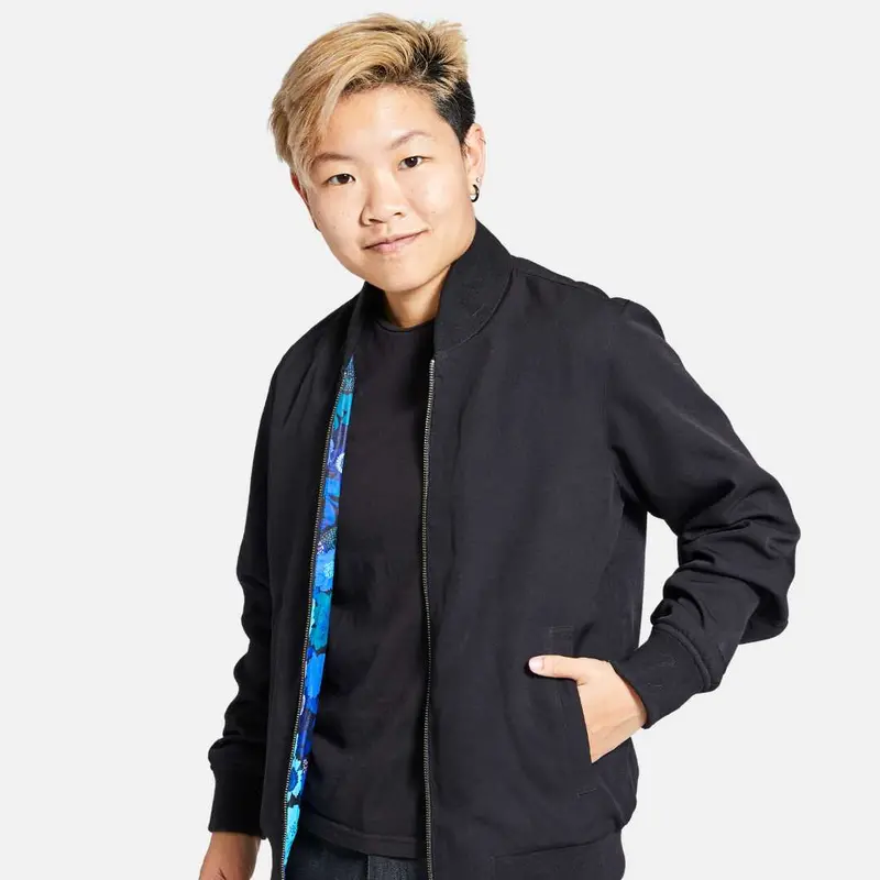 Two-Tone Reversible Bomber Jacket